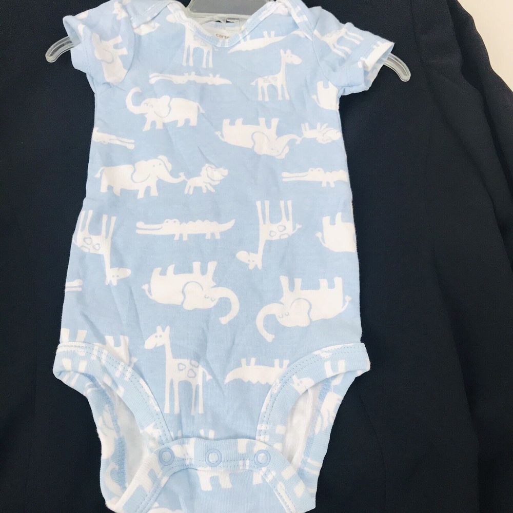 NWOT‎ Carters Baby Boy One Piece Clothes Size 12M Zoo Animals